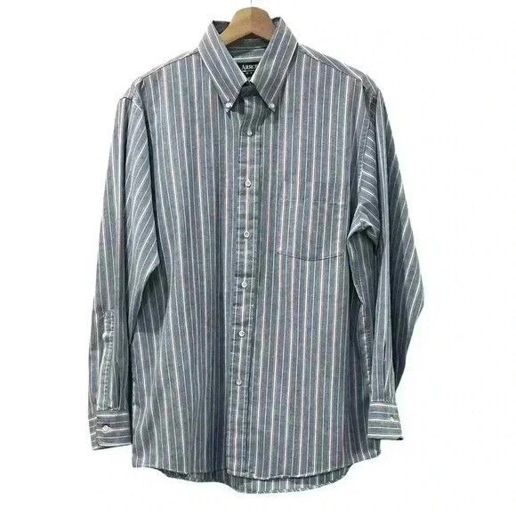 Arrow Dover Men Blue Button Up Shirt Size 32/33 Neck 16 - Picture 1 of 5